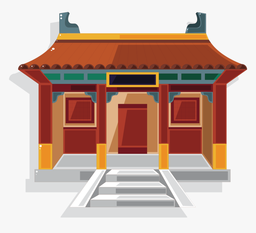 Chinese Temple Pagoda Clip - Ancient Chinese House Clipart, HD Png Download, Free Download