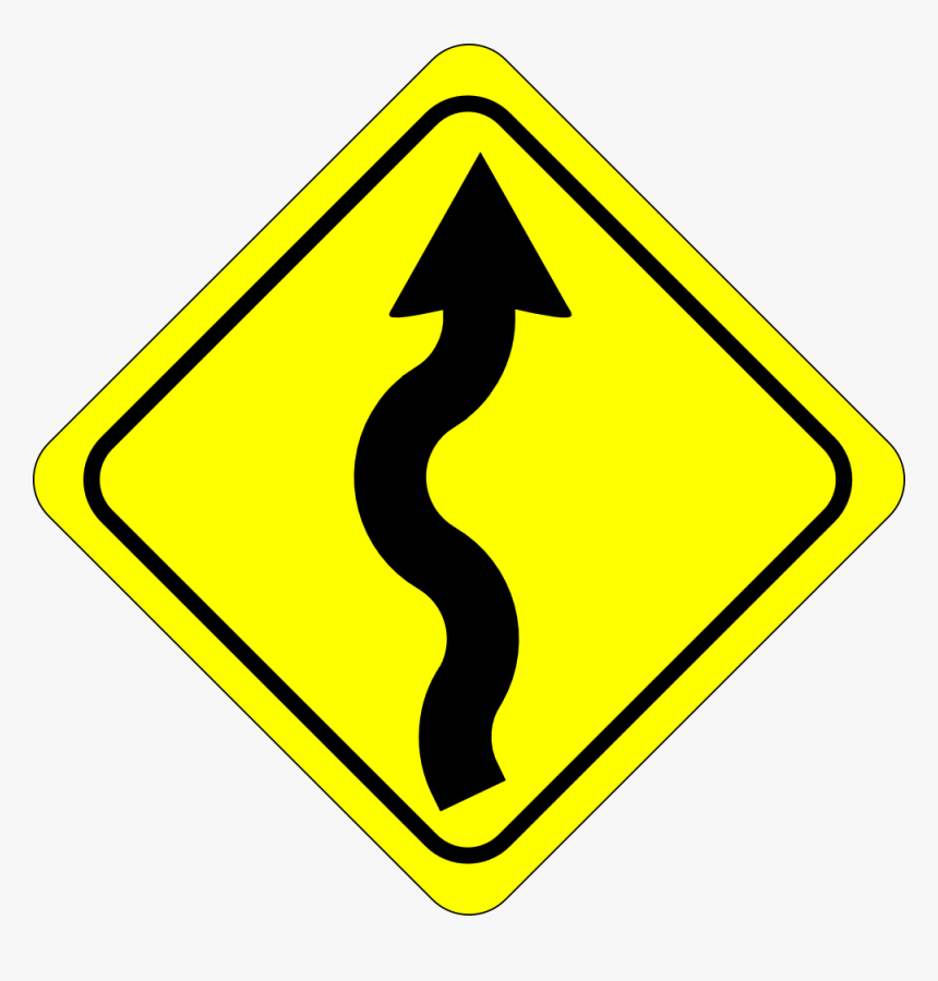 Blank Road Sign - Curvy Road Sign Clip Art, HD Png Download, Free Download