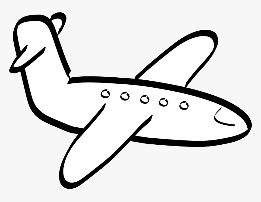 Toy Plane Silhouette Png Clipart - Airplane Clipart Black And White, Transparent Png, Free Download