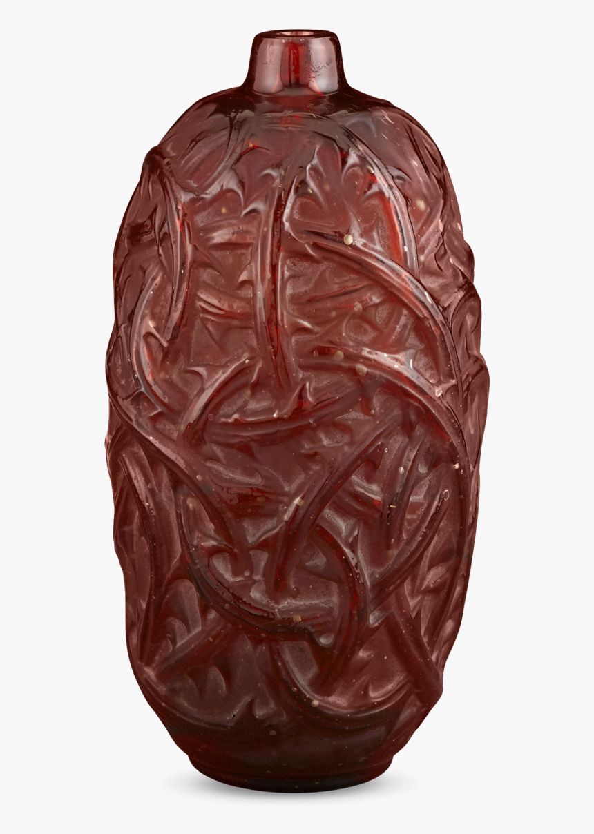 Lalique Ronces Art Glass Vase - Glass Bottle, HD Png Download, Free Download
