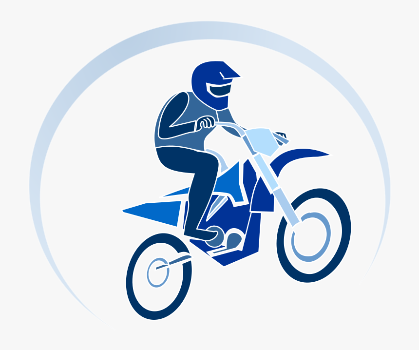 Blue Dirt Bike Clipart, HD Png Download, Free Download