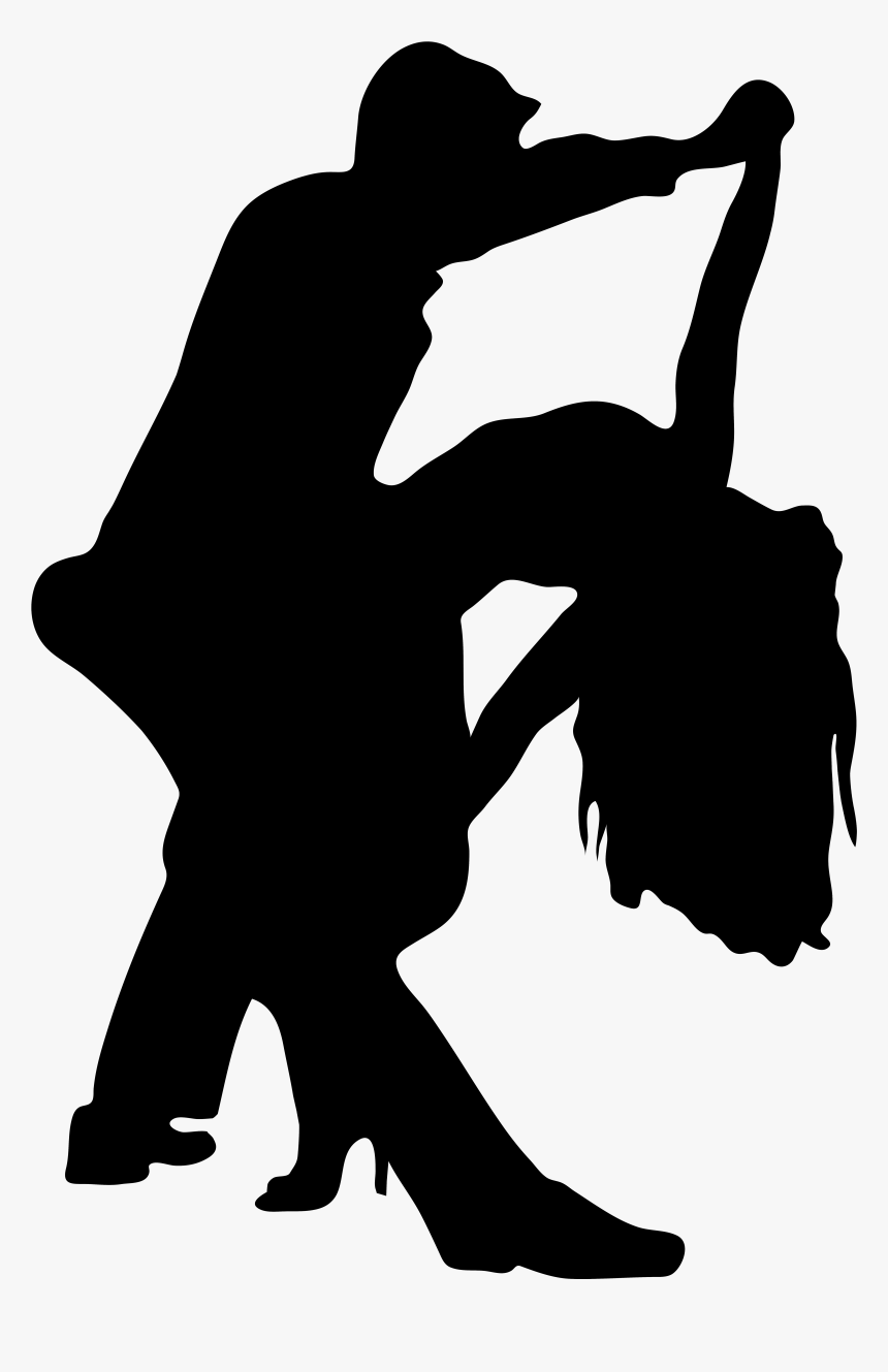 Romantic Dancers Silhouette Png Transparent Clip Art - Dancing Couple Silhouette Png, Png Download, Free Download