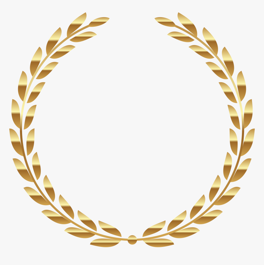 Transparent Olive Branch Clip Art - Gold Laurel Wreath Png, Png Download, Free Download