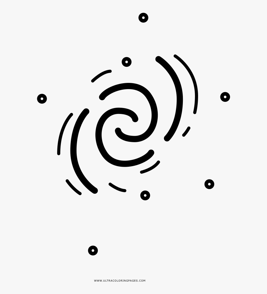 Galaxy Coloring Page - Circle, HD Png Download, Free Download