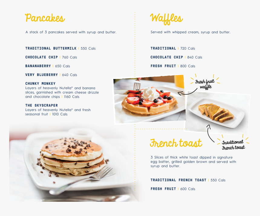 Pancakes, Waffles & French Toast - Eggsmart Menu, HD Png Download, Free Download