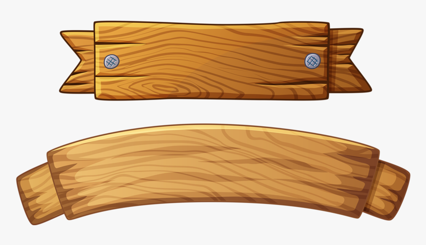 Clip Art Wood For Free - Wood Banner Png, Transparent Png, Free Download