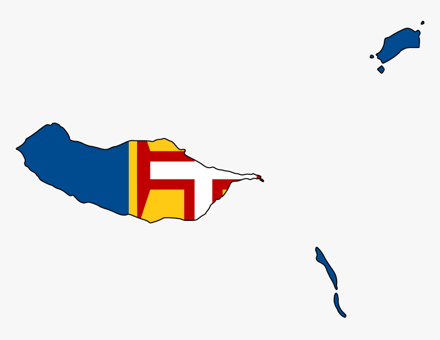 Flag Map Of Madeira - Madeira Island Png, Transparent Png, Free Download