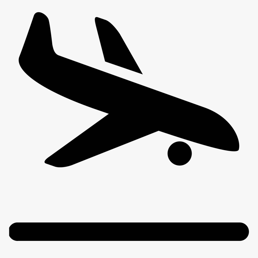 Plane Icon Vector - Airplane Landing Icon, HD Png Download, Free Download