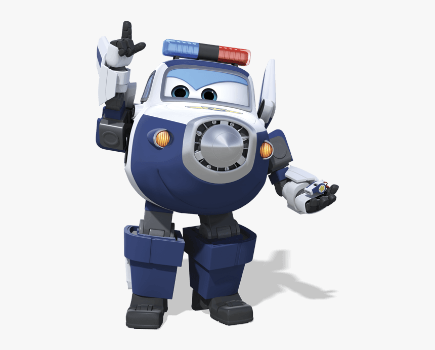 Paul The Police Airplane Robot - Character Super Wings Paul, HD Png Download, Free Download