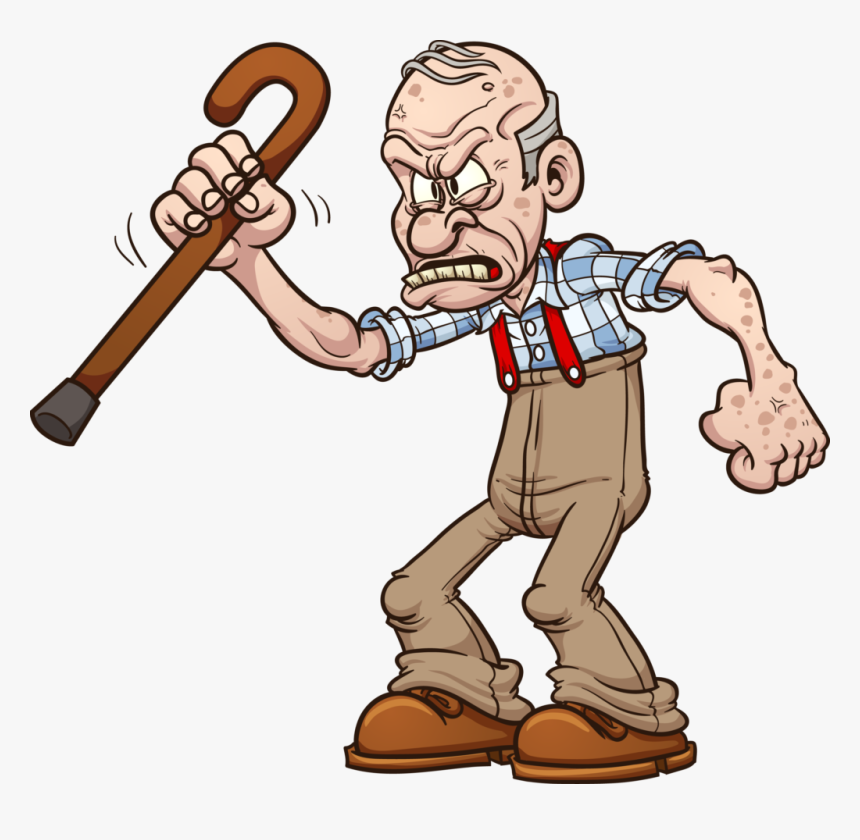 Cartoon Grumpy Old Man, HD Png Download, Free Download