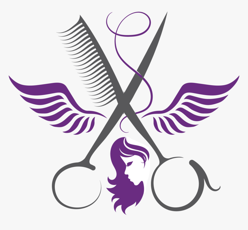 Transparent Salon Scissors Clipart - Scissor & Comb Logo Png, Png Download, Free Download