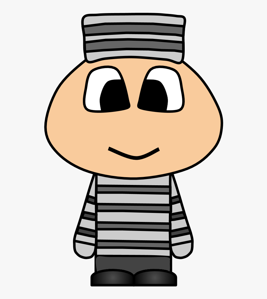 Prisoner, Uniform, Big Eyes, Cartoon Person - Prisoners Png, Transparent Png, Free Download