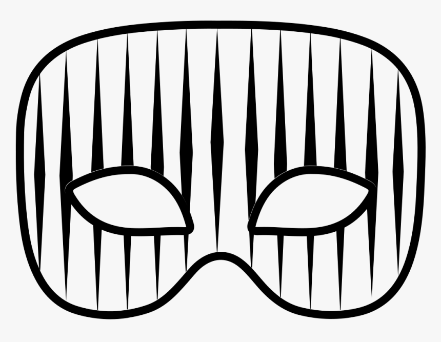 Carnival Mask With Vertical Thin Stripes - Icon, HD Png Download, Free Download