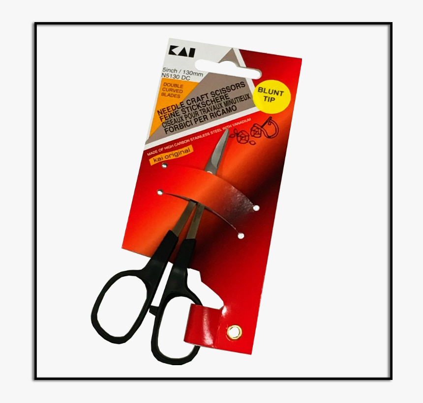 Kai N5130 Dc 5-inch Needle Craft Scissors Blunt Tip - Graphic Design, HD Png Download, Free Download