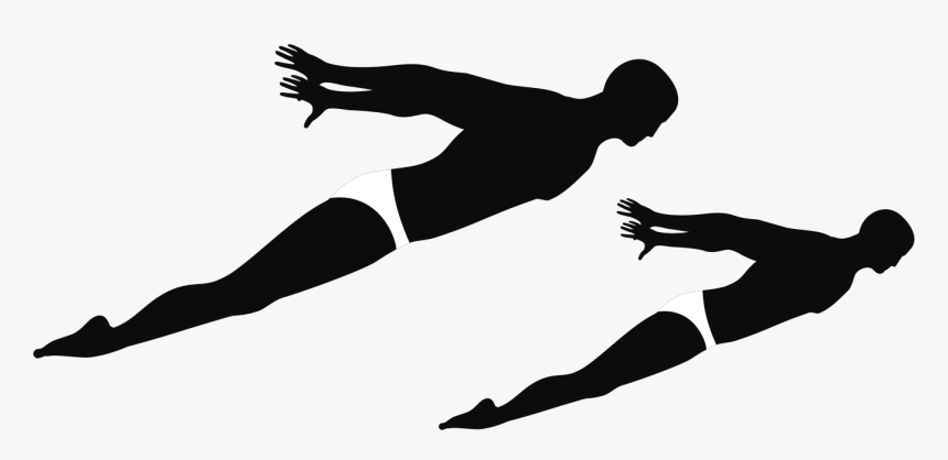 Swimming Png - People Swimming Silhouette Png, Transparent Png, Free Download