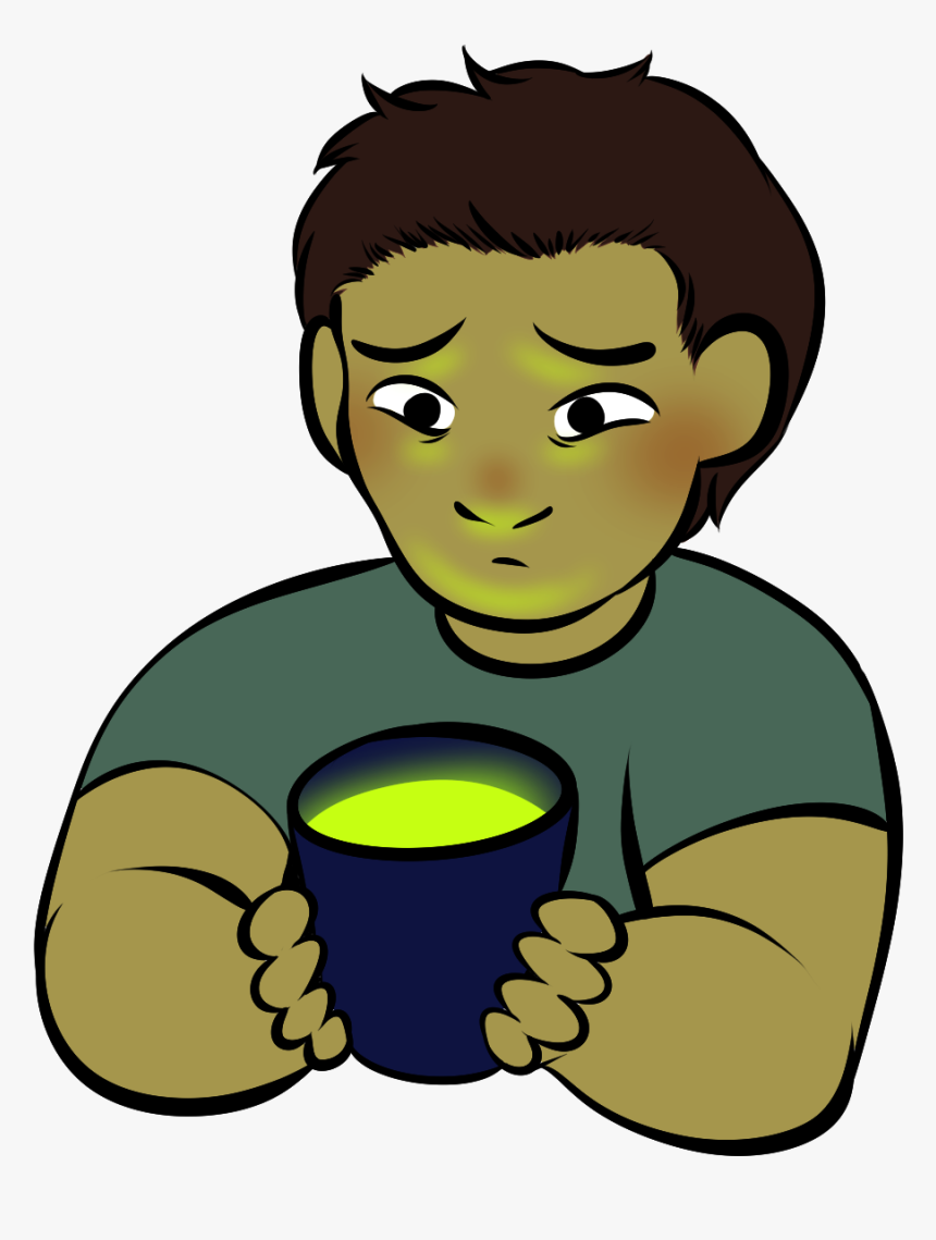Illustration Of A Person Drinking Contaminated Water - Cartoon, HD Png  Download - kindpng