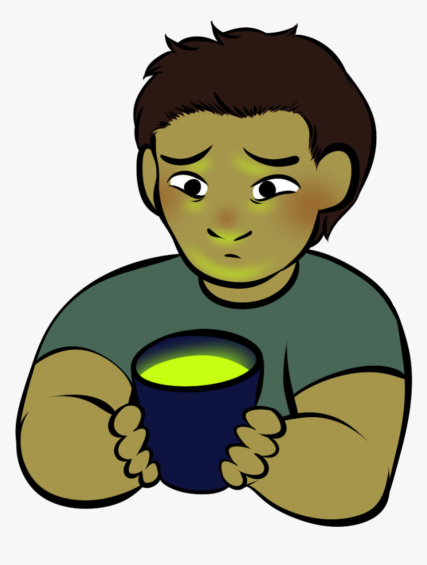 Illustration Of A Person Drinking Contaminated Water - Cartoon, HD Png Download, Free Download