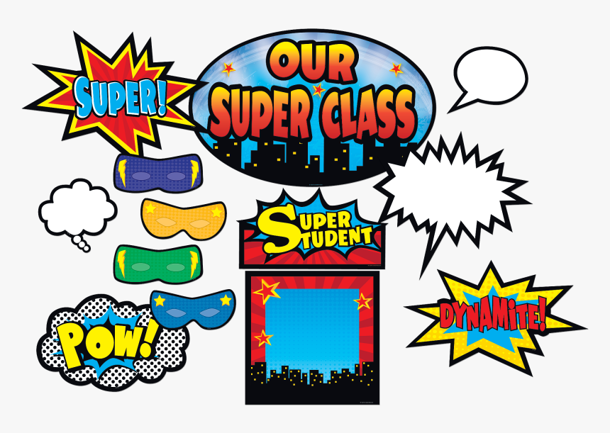 Transparent Bulletin Png - Classroom Birthday Board Superhero, Png Download, Free Download