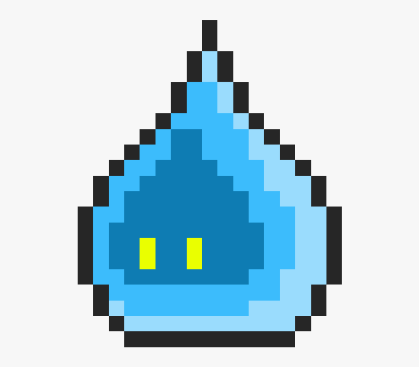 Gota De Agua Png - Pixel Art Minecraft Yoshi, Transparent Png, Free Download