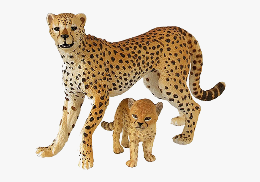 Cheetah Toy With Cub, HD Png Download, Free Download