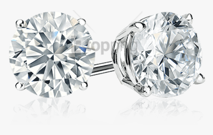 Crystal - Stud Diamond Earrings Men, HD Png Download, Free Download