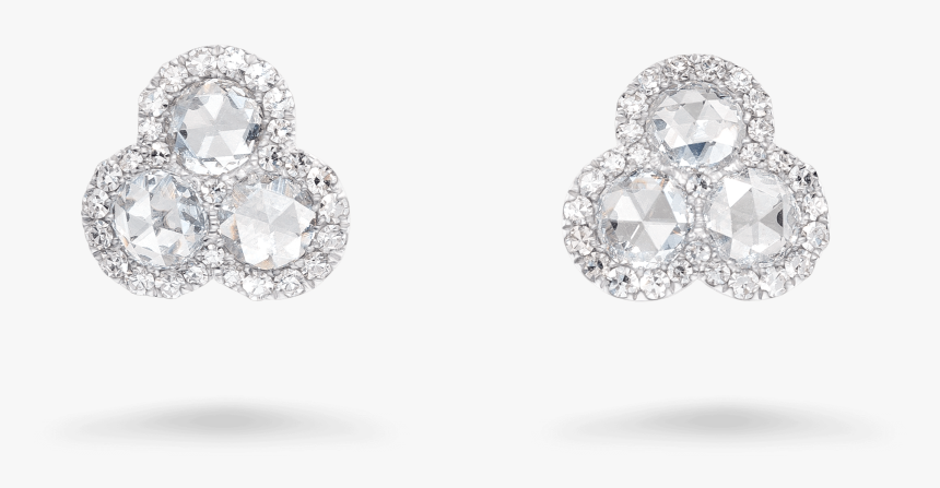 Rose Cut Trio Stud Earrings - Diamond, HD Png Download, Free Download