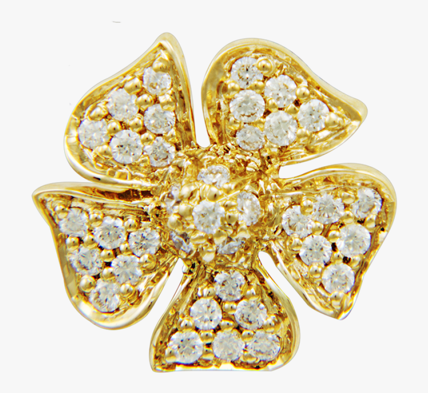 Floral Diamond Stud Earrings - Earrings, HD Png Download, Free Download