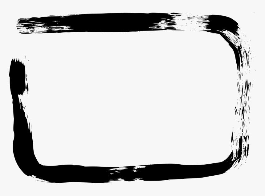 Brush Frame White Png, Transparent Png, Free Download