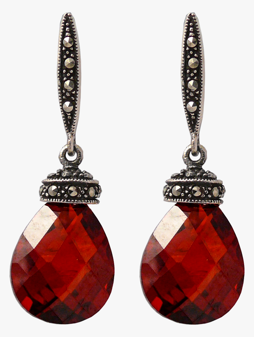 Diamond Earrings Png Image - Red Earrings Png, Transparent Png, Free Download