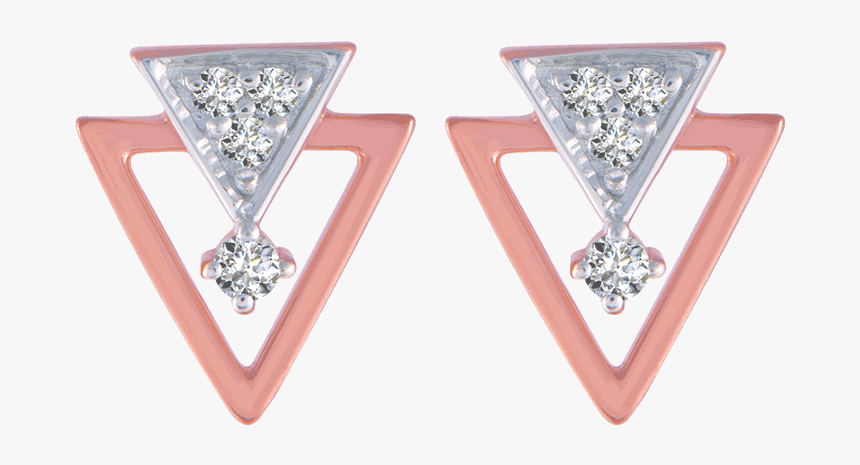 18kt Rose Gold And Diamond Stud Earrings For Women - Earrings, HD Png Download, Free Download