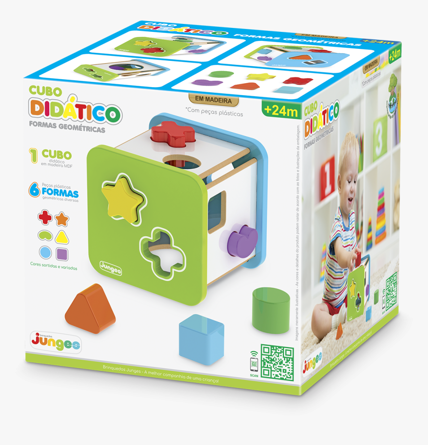 Cubo Didático Formas Geométricas - Baby Toys, HD Png Download, Free Download