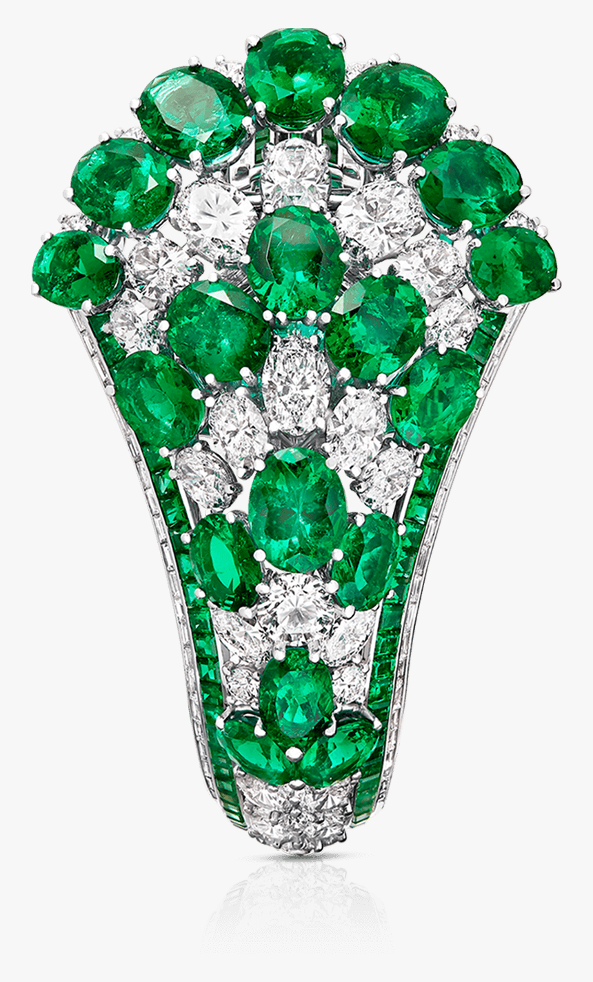 Oval Emerald And Diamond Secret Watch Graff, HD Png Download - kindpng