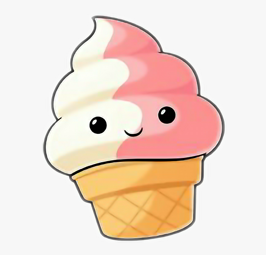 #sorvete - Kawaii Ice Cream Cone Drawing, HD Png Download, Free Download