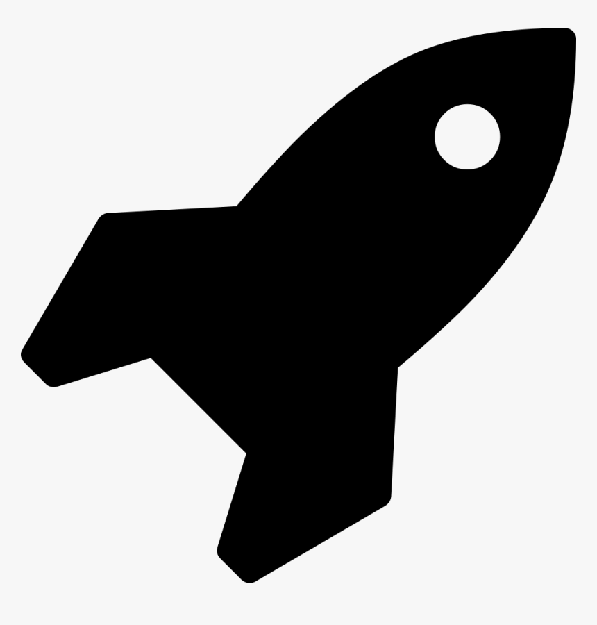 Small Rocket Ship Silhouette - Cartoon Rocket Silhouette, HD Png Download, Free Download