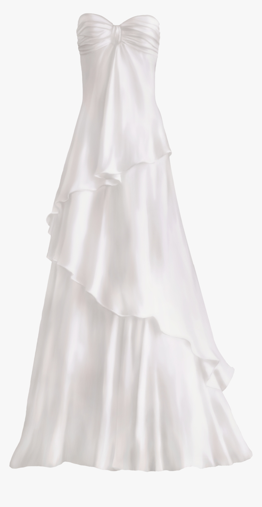 Elegant Wedding Dress Png Clip Art - Wedding Dress, Transparent Png, Free Download