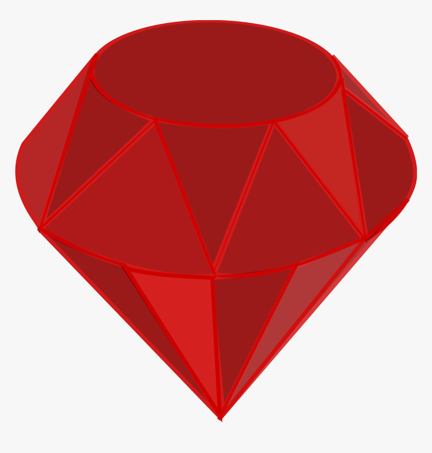 Ruby No Shading Square - Red Jewel Clip Art, HD Png Download, Free Download