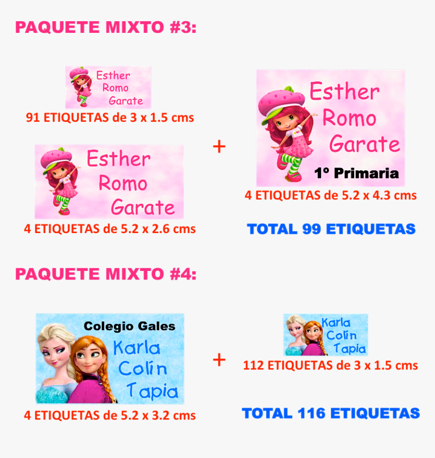 Tamaño De Etiquetas Escolares, HD Png Download, Free Download