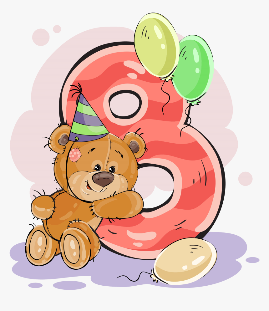 Ilustraciones Infantiles, Dibujos, Colegios, Etiquetas, - Teddy Bear With Numbers, HD Png Download, Free Download