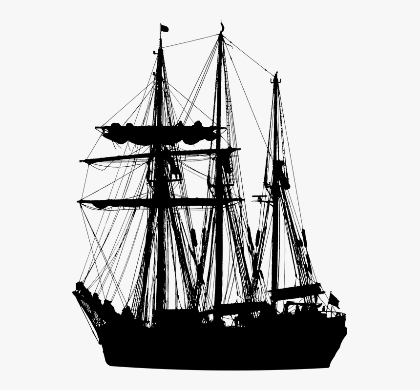 Ship, Boat, Silhouette, Maritime, Nautical, Vessel - Mast, HD Png Download, Free Download