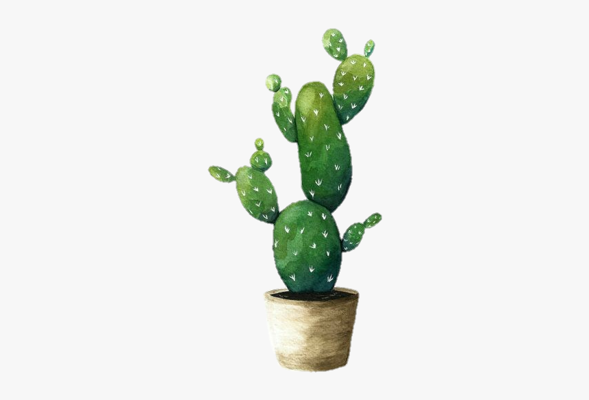 Cactus Png Tumblr - Cactus Plant Watercolor, Transparent Png, Free Download