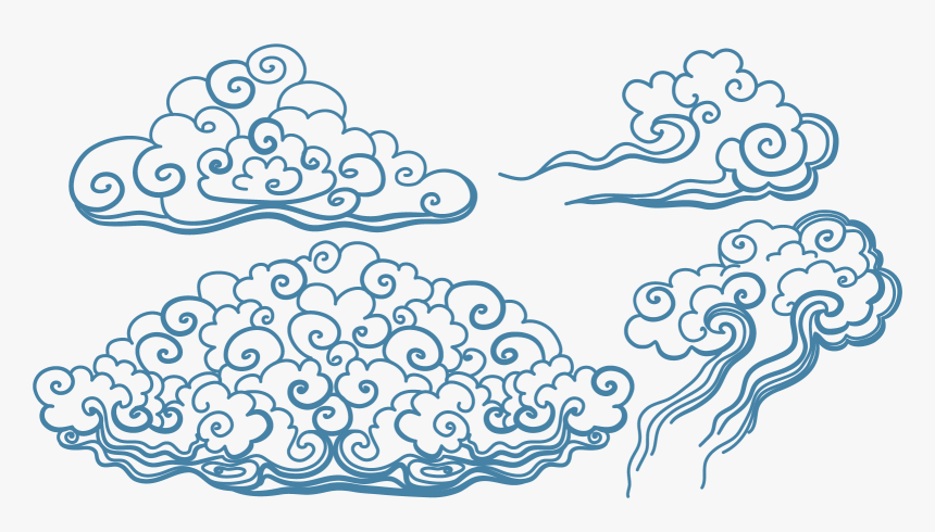 Blue Tattoo Art Vector Clouds Irezumi Japan Clipart - Japanese Art Clouds, HD Png Download, Free Download