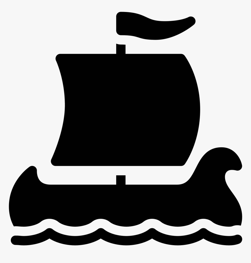 Viking Ship Filled Icon - Ship, HD Png Download, Free Download