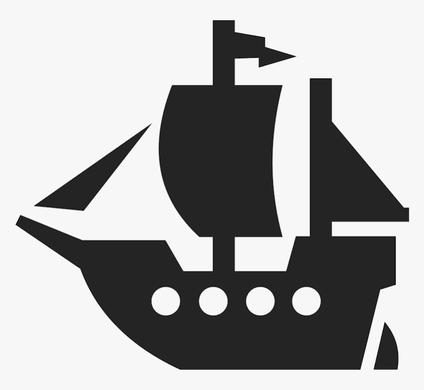 Clip Art Ship Vector Graphics Image Illustration - Black And White Ship Transparent, HD Png Download, Free Download