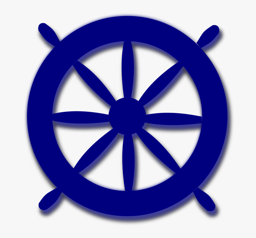 De Dirección, Navegación, Azul, Rueda, Barco, Náutica - Ship Wheel Cut Out, HD Png Download, Free Download