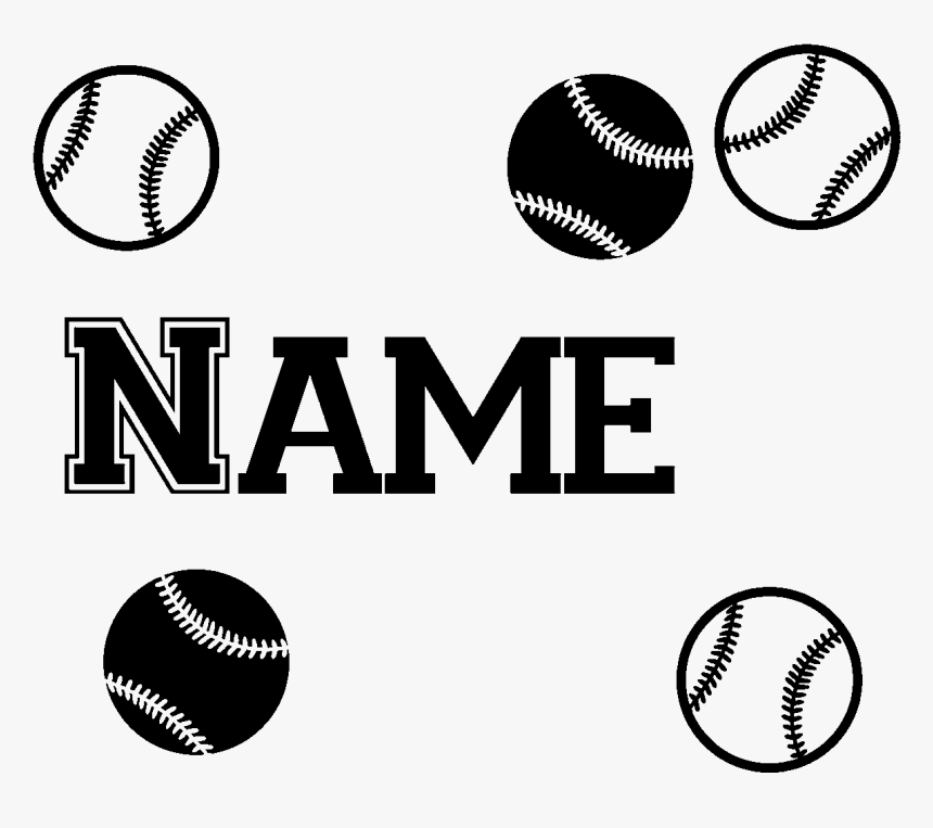 Sticker Prenom Personnalisable Balles De Baseball Ambiance - College Softball, HD Png Download, Free Download