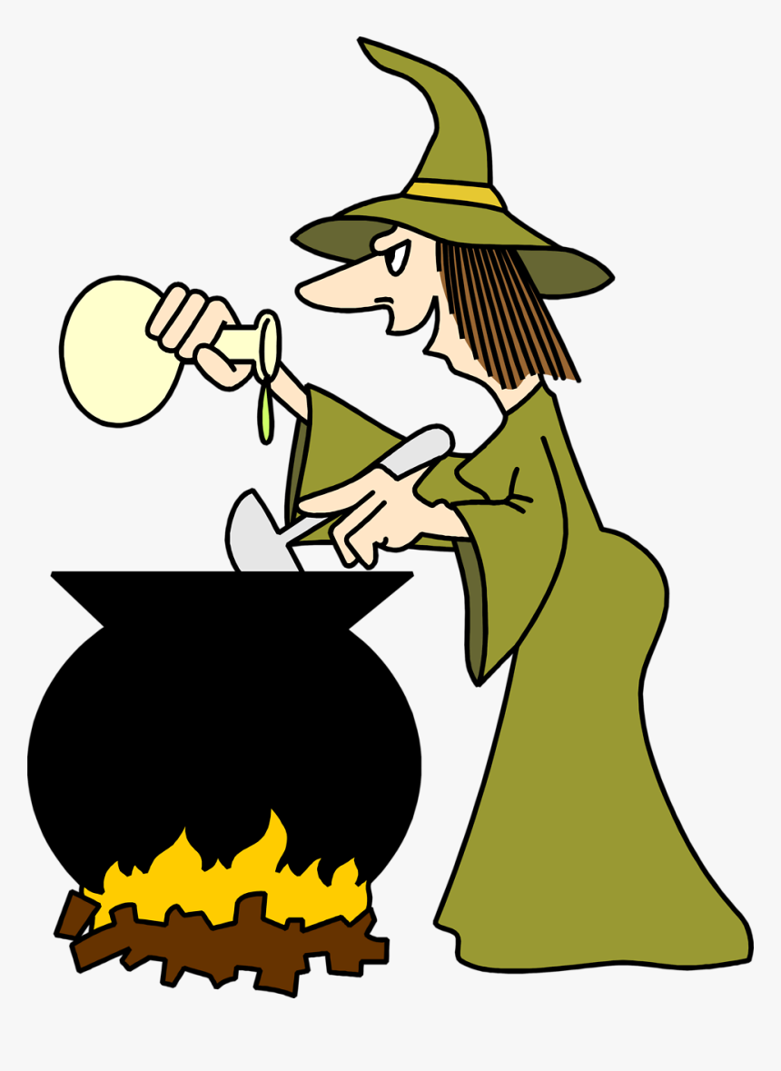 Authentic Witches Images Free Witch Hat Png Transparent - Witch Cooking With Pot Clipart, Png Download, Free Download