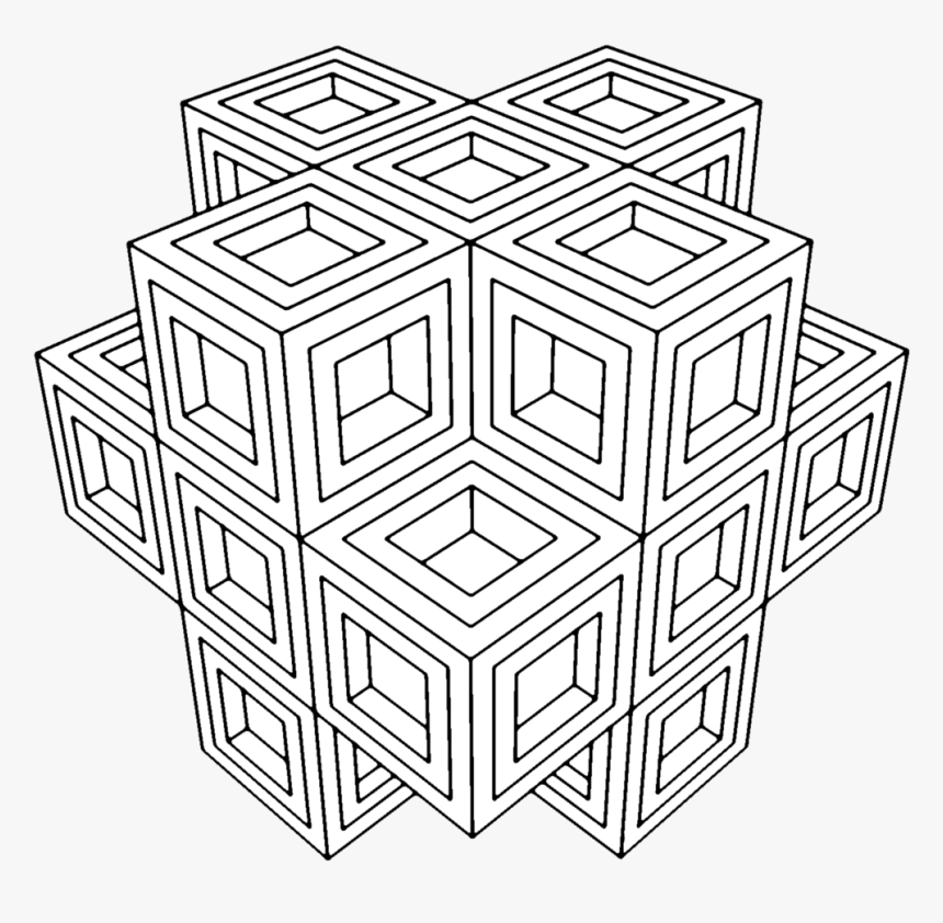 Coloring Page For Adults Geometric, HD Png Download, Free Download