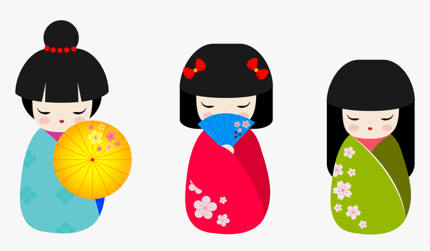 Transparent Doll Clipart - Clip Art Of Japenese Doll, HD Png Download, Free Download