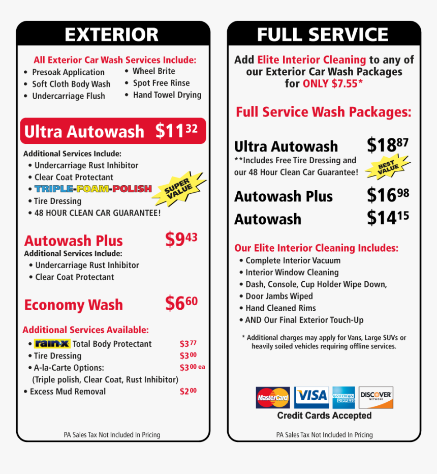 Pottstown Auto Wash Service Menu 1"
 Src="images/services - Paypal, HD Png Download, Free Download