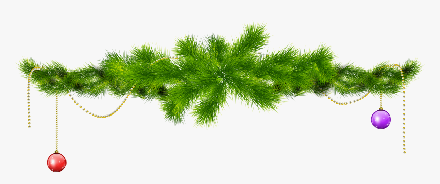 Transparent Pine Branch With Christmas Balls Png Clipart - Christmas Tree Branch Clip Art, Png Download, Free Download